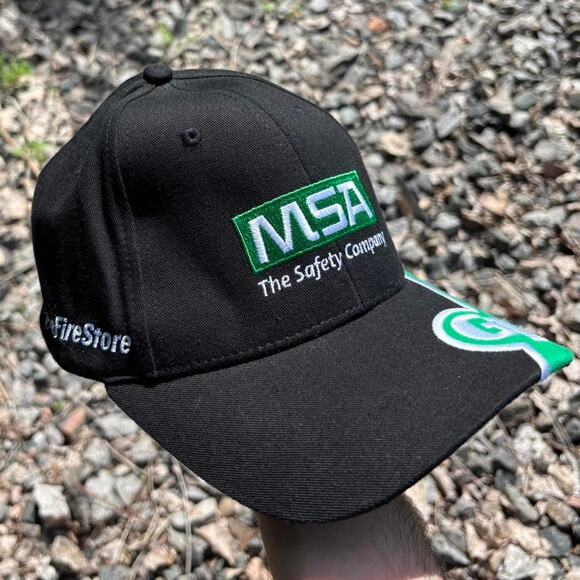 Y2K Black & Green Dad Hat! Nascar Style - Picture 2 of 7